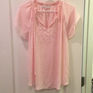 Loft pink blouse sz M